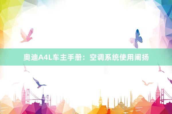 奥迪A4L车主手册：空调系统使用阐扬