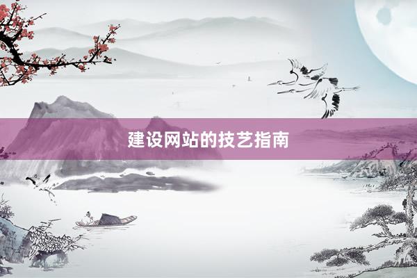 建设网站的技艺指南