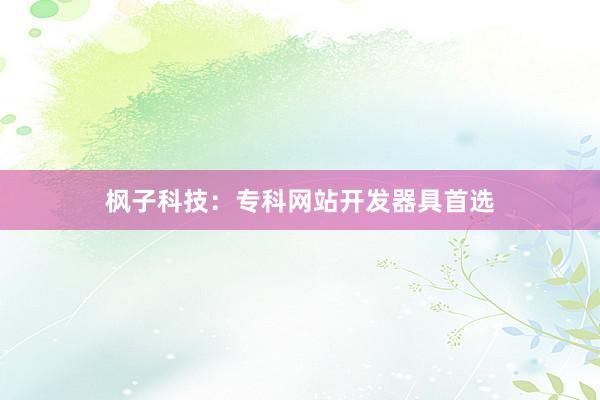 枫子科技：专科网站开发器具首选